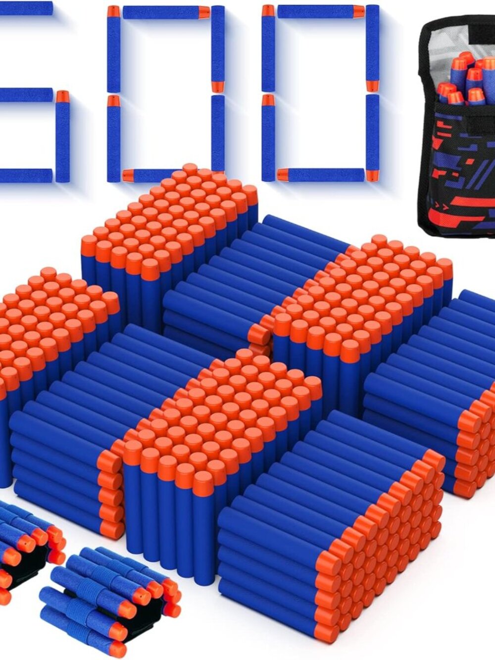 Nerf Bullets 500 Official Dart for Nerf N-Elite Series Refill Darts Foam Bullets